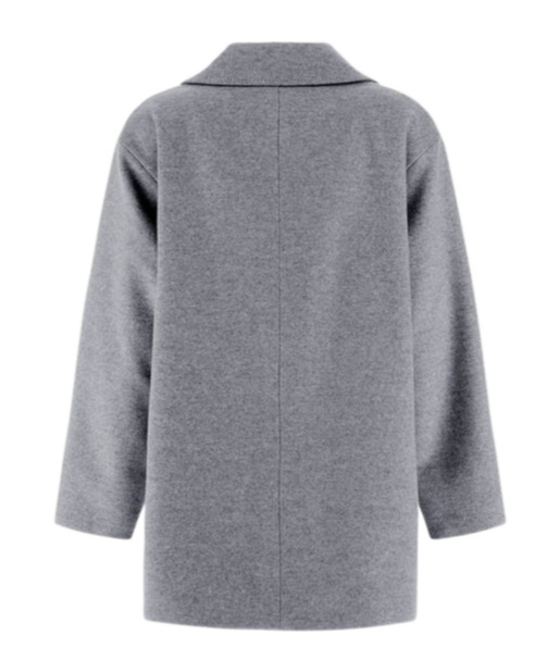Herno Double-breasted Wool Coat In Gray