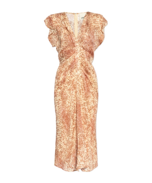 Isabel Marant V-neck Dress In Nude