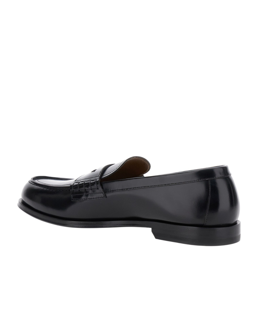 Dsquared2 Black Loafers With Logo Plaque On The Front And Logo Lettering On The Heel In Leather Man