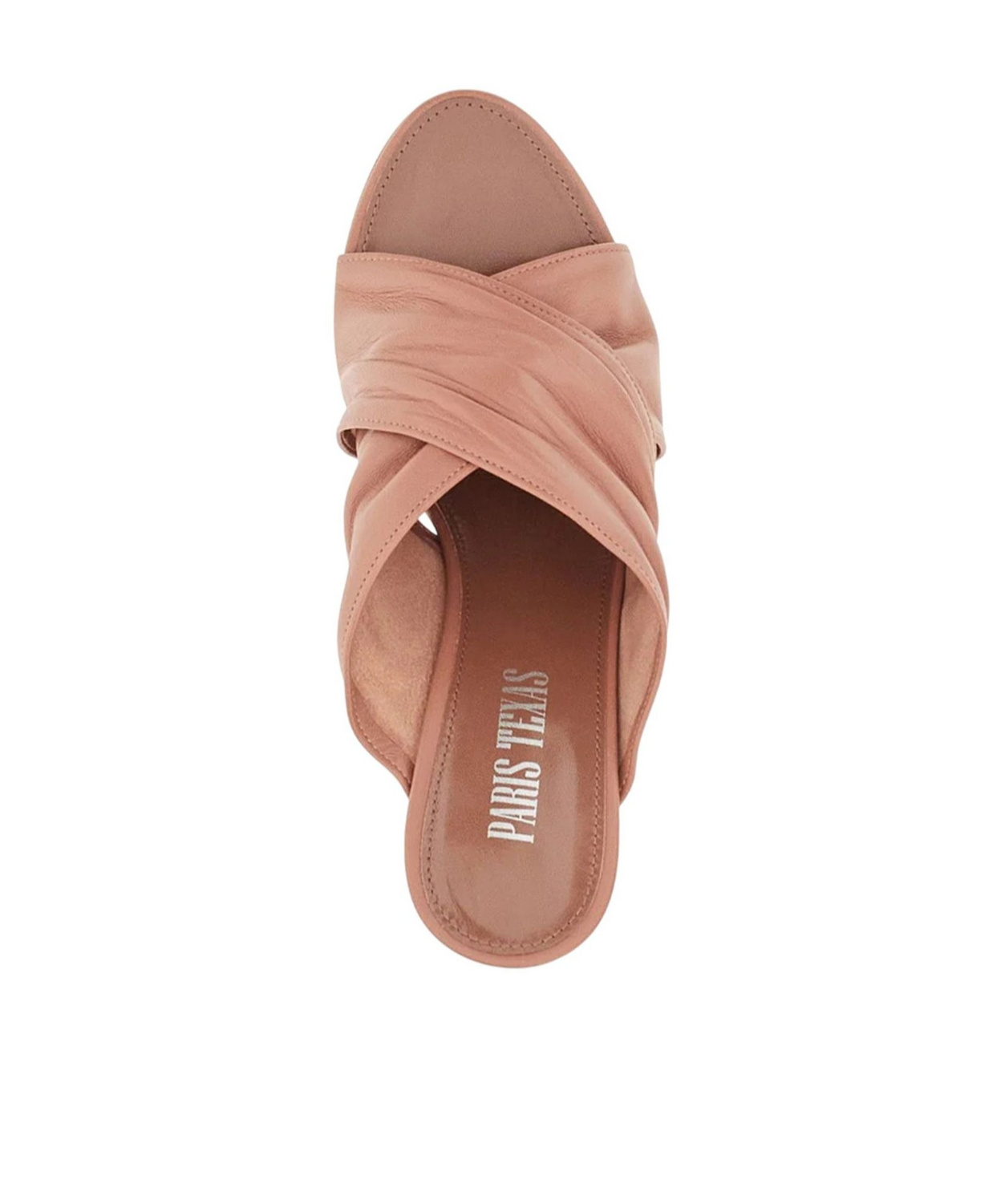 Paris Texas Maria Ruched Mules In Brown