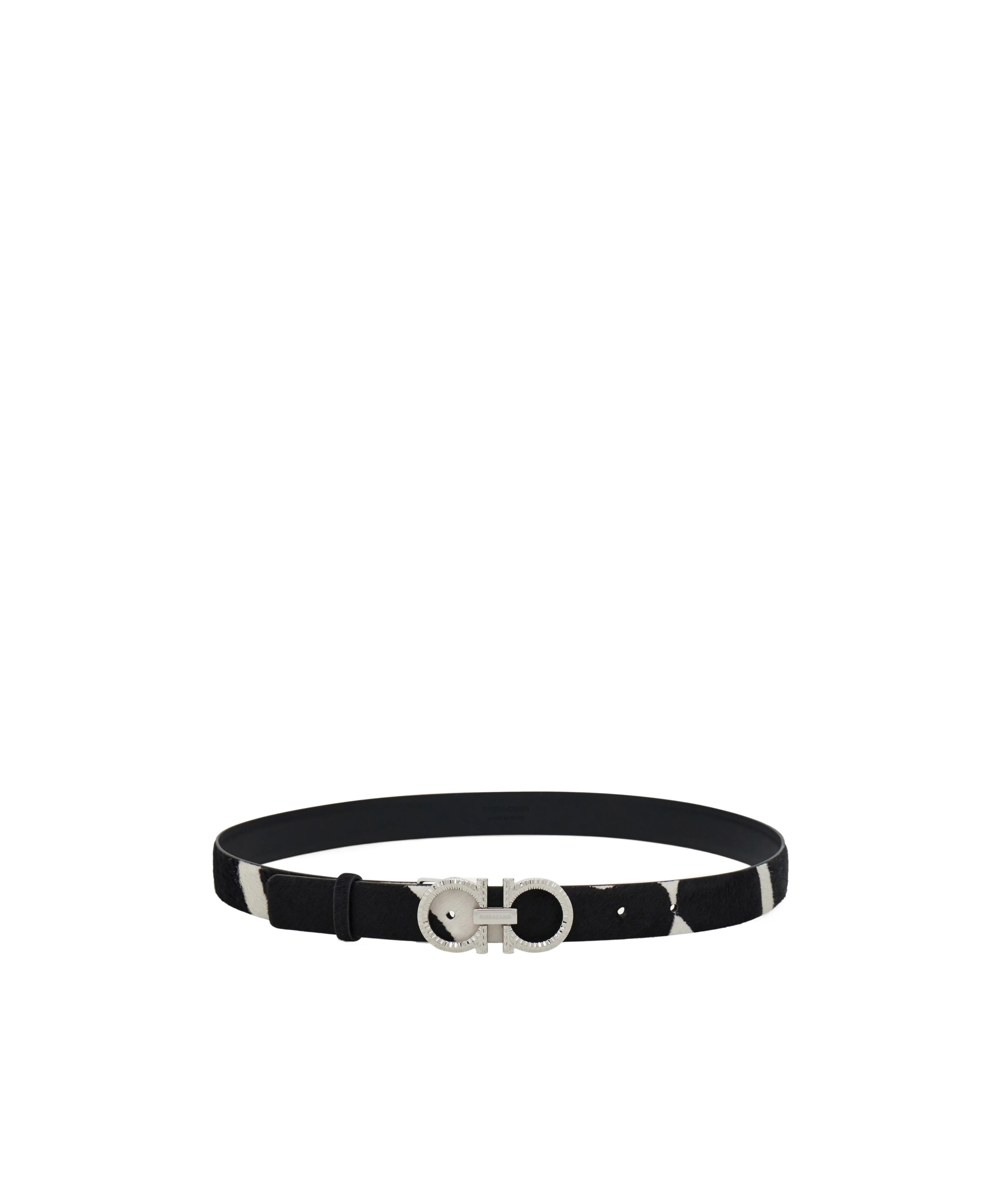 Ferragamo Adjustable Gancini Belt In Black