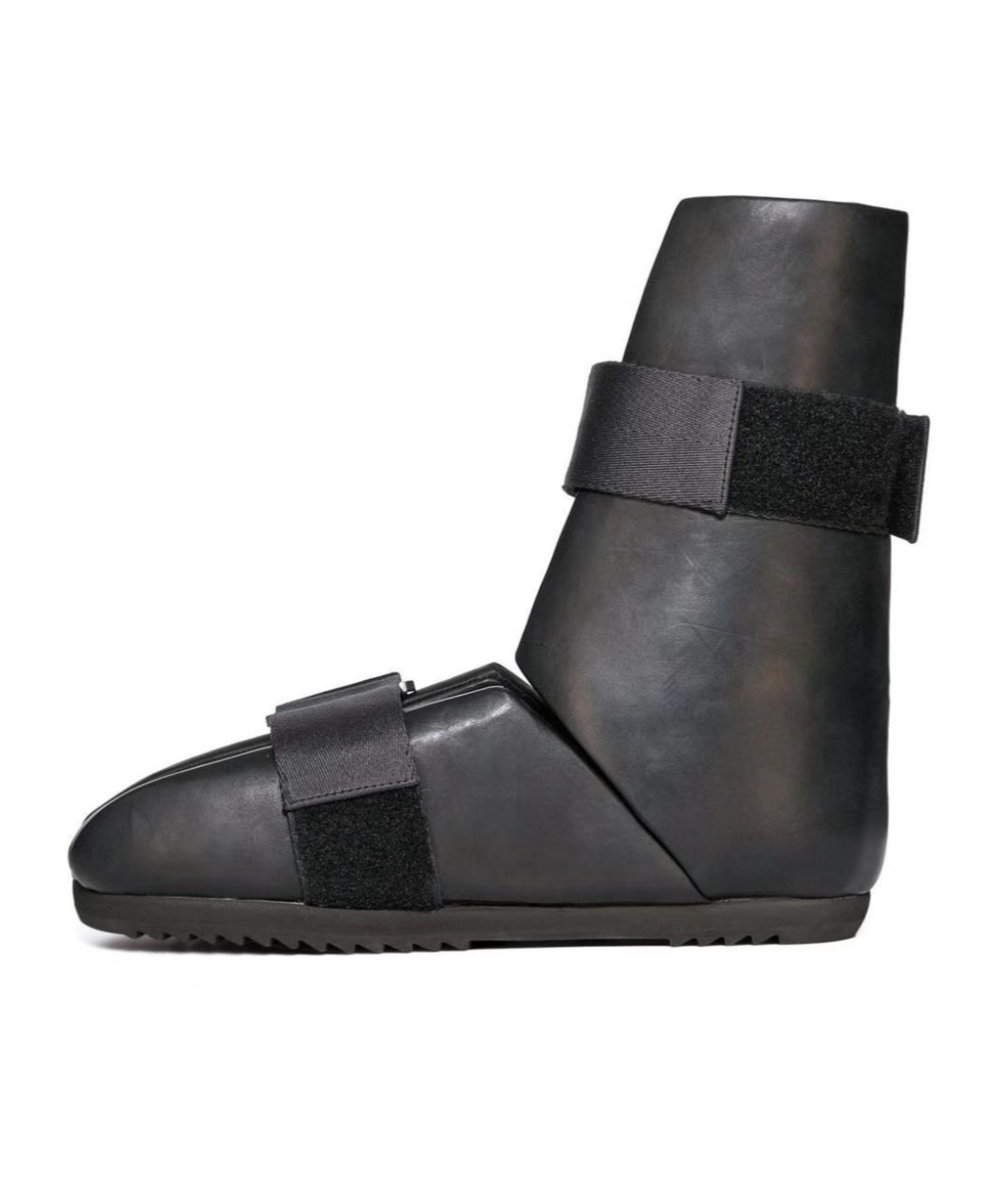 Rick Owens Splint Open-toe Leather Boots In Black
