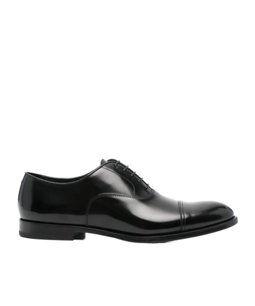 Doucal's Man Lace-up Shoes Black Size 7 Soft Leather In Black