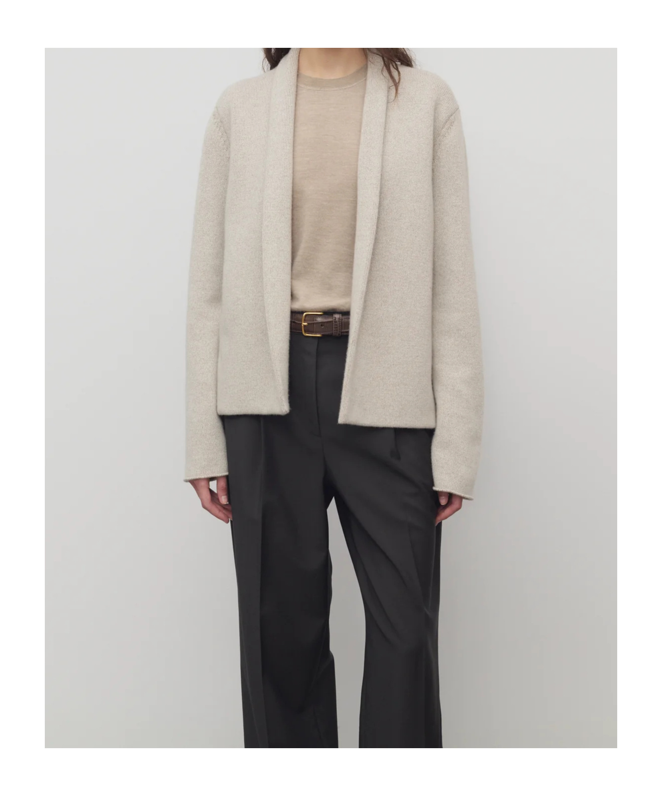 The Row Long-sleeved Cardigan In Brown