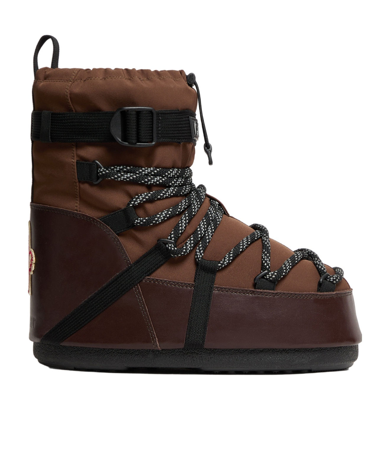 Moncler Moon Boot X  Grenoble Icon Low Padded Snow Boot In Brown