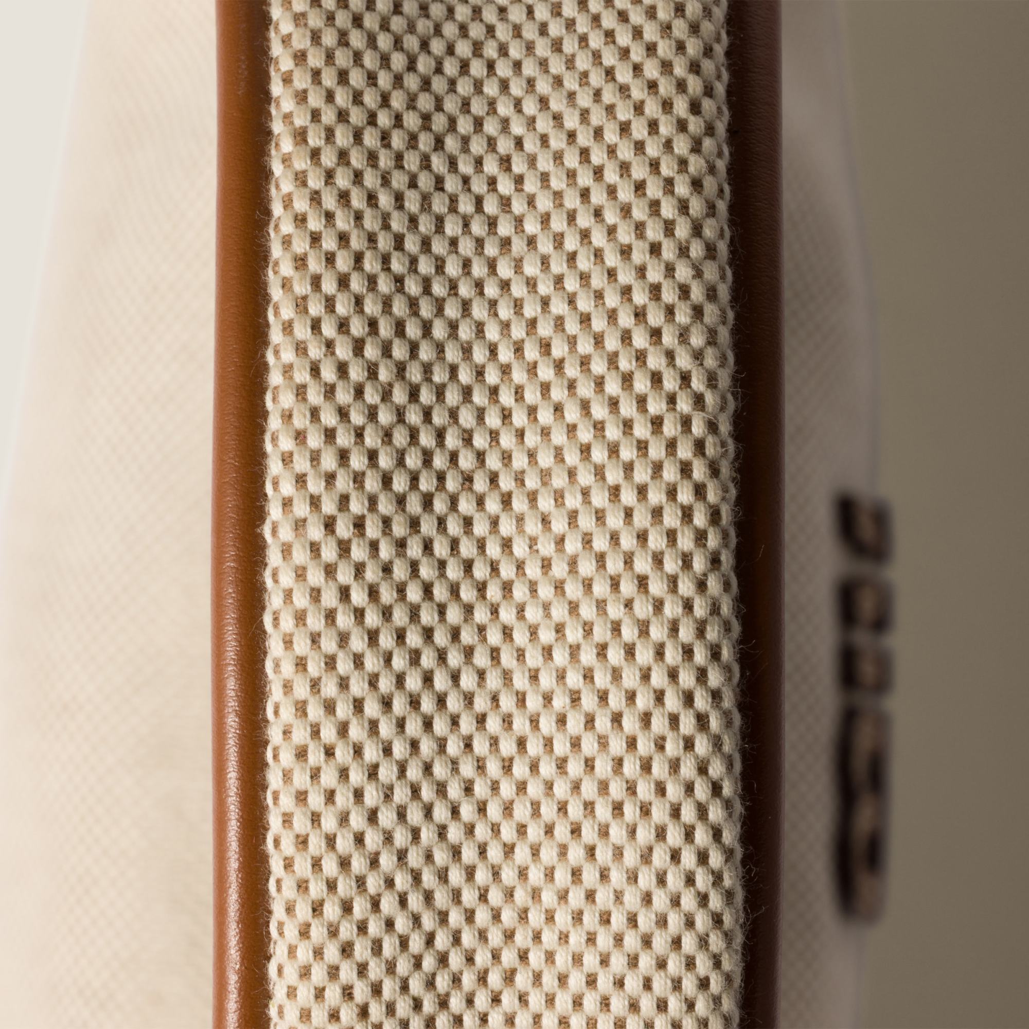 Miu Miu Wander Canvas And Leather Bag In Neutral