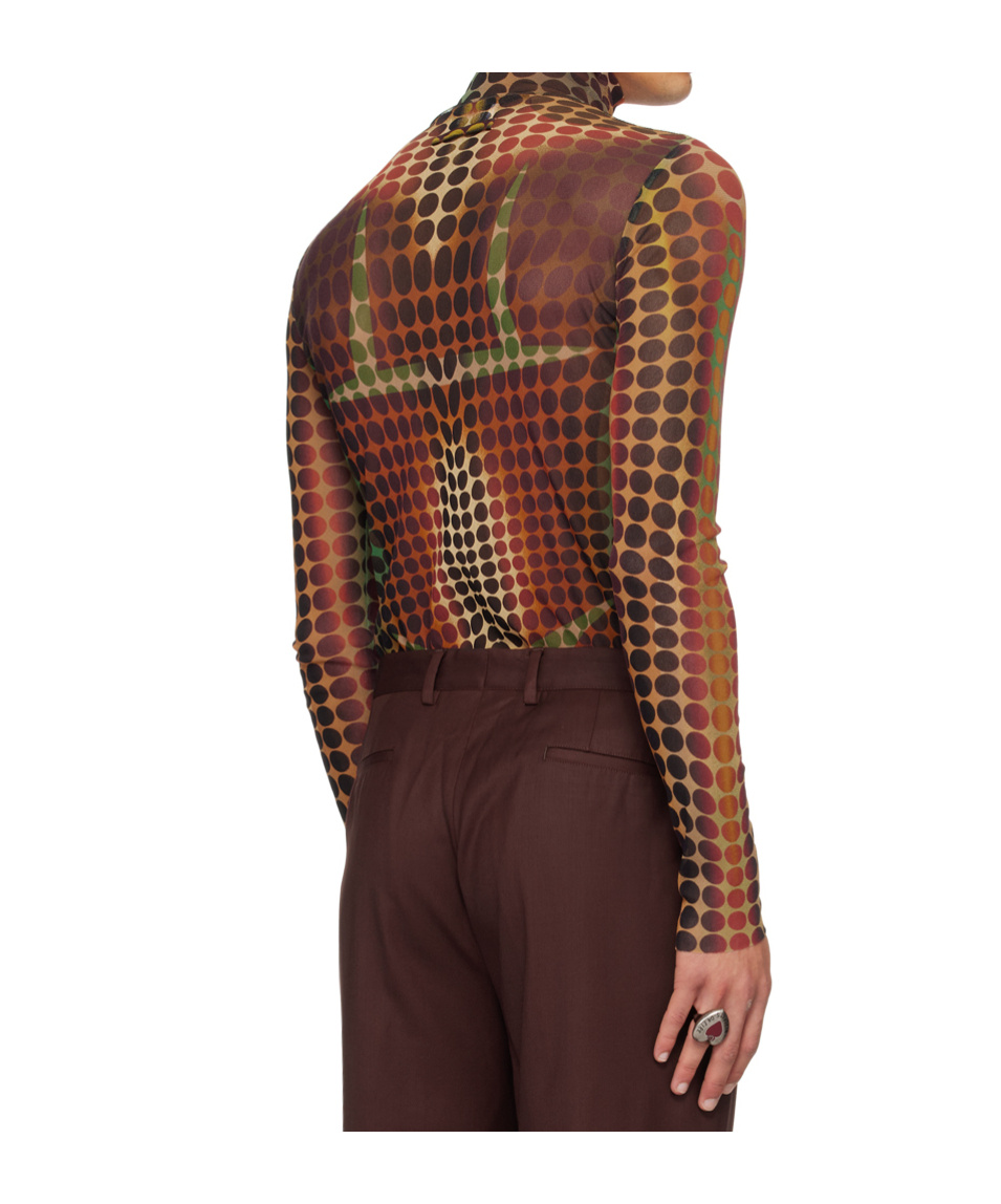 Jean Paul Gaultier Turtleneck T-shirt In Multi