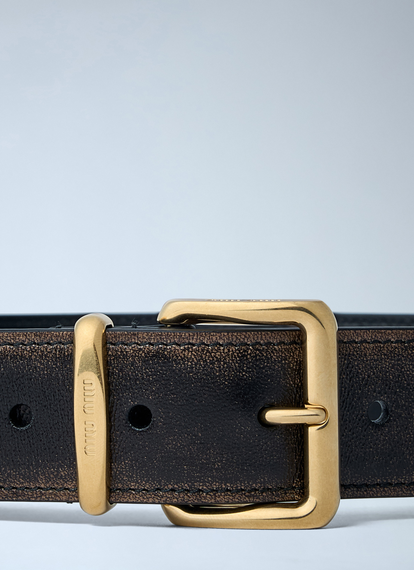 Miu Miu Adjustable Waist Belt In Black