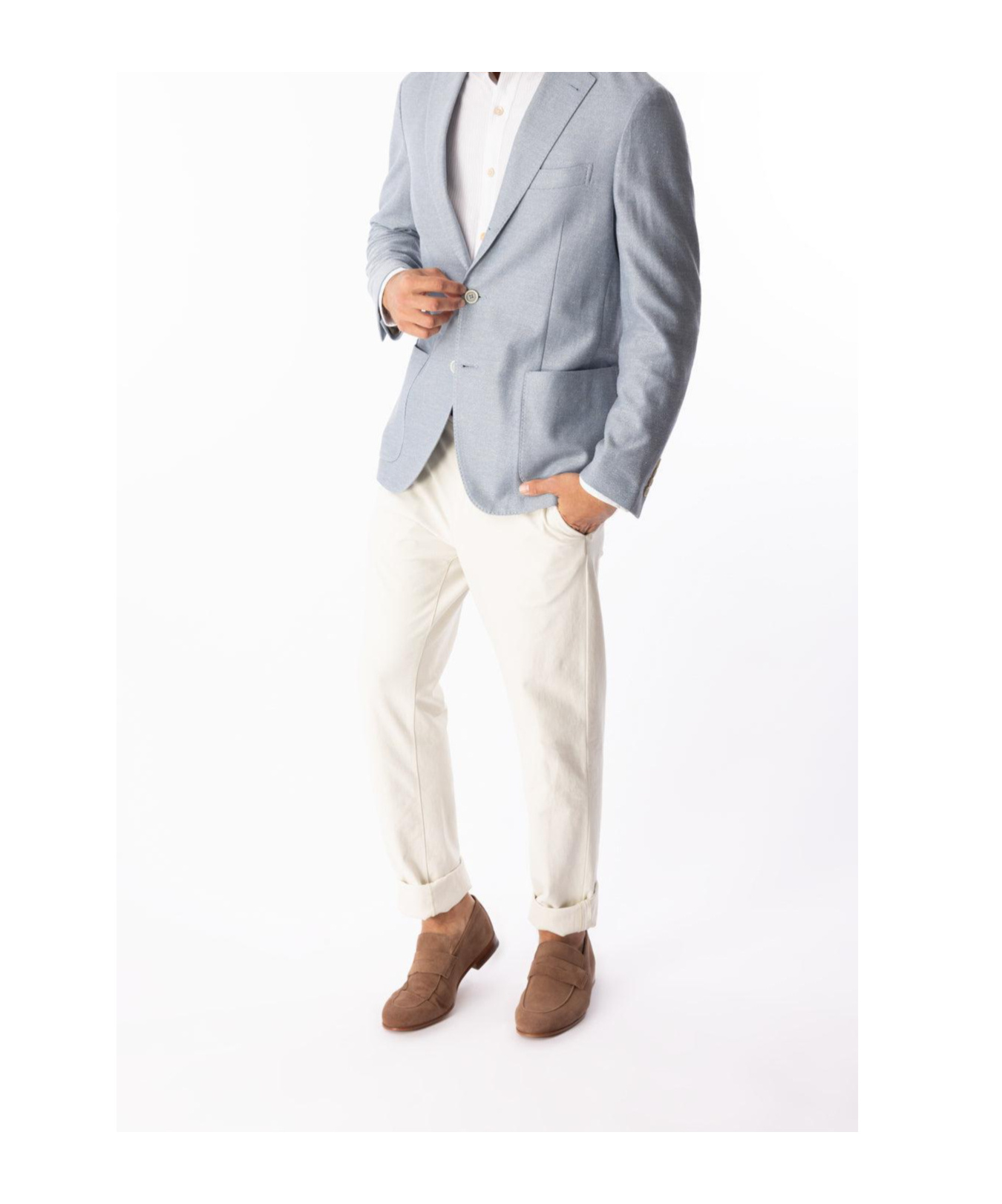 Eleventy Single-breasted Blazer In Blue