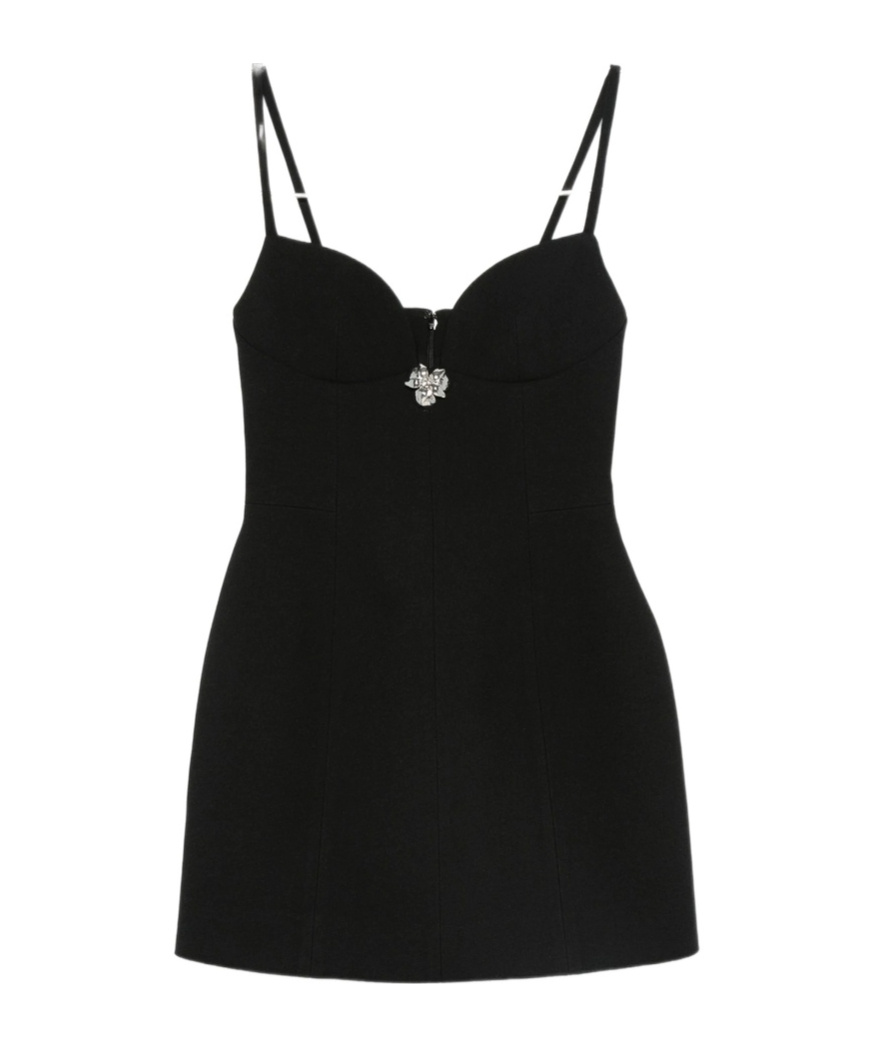 Blumarine Embellished Mini Dress In Black