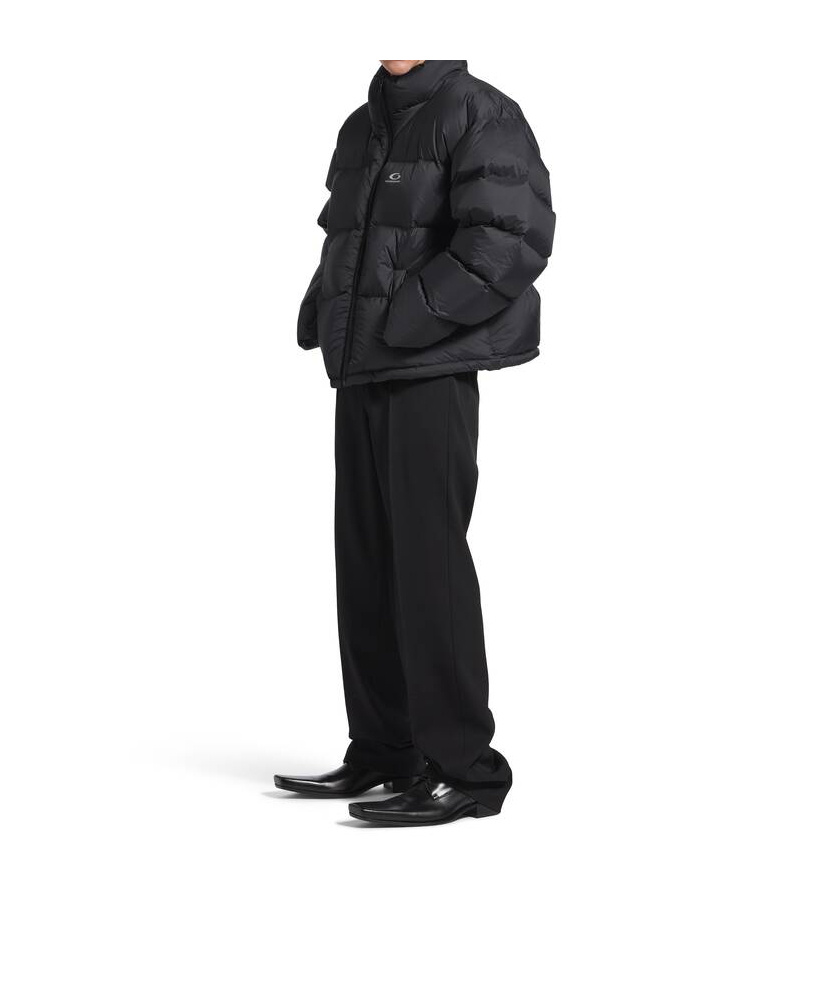 Balenciaga Nylon Down Jacket In Black
