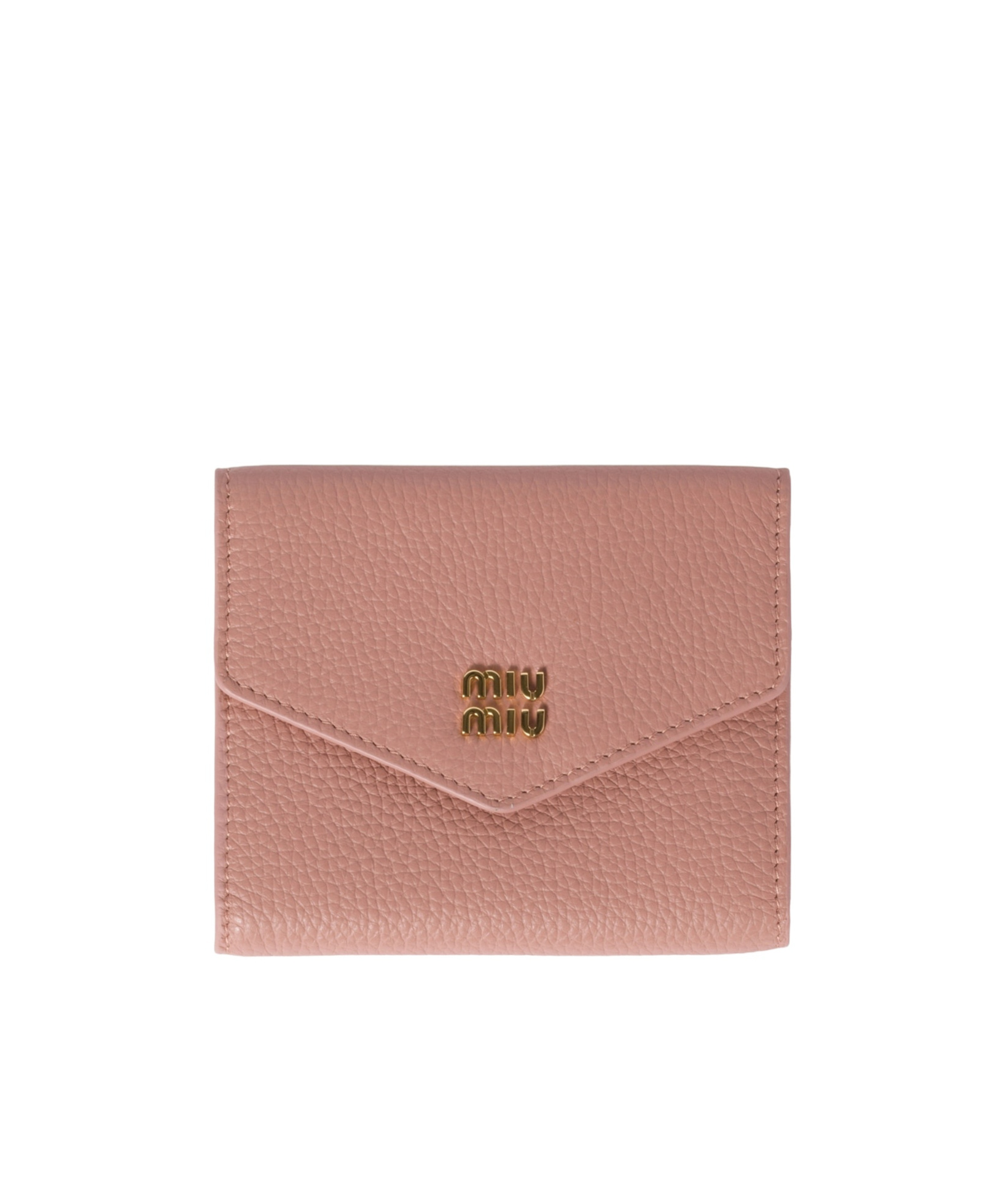 Miu Miu Miumiu Women Snap Closure Small Leather Wallet In Orchid Pink