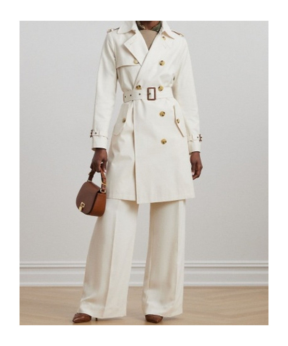 Polo Ralph Lauren Db Blt Rn38 Lined Coat In White