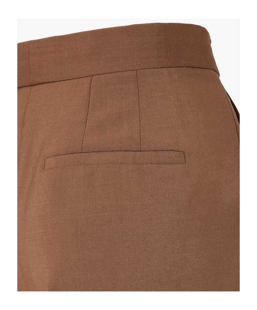 Fendi Women Wool And Mohair Trousers In Brown