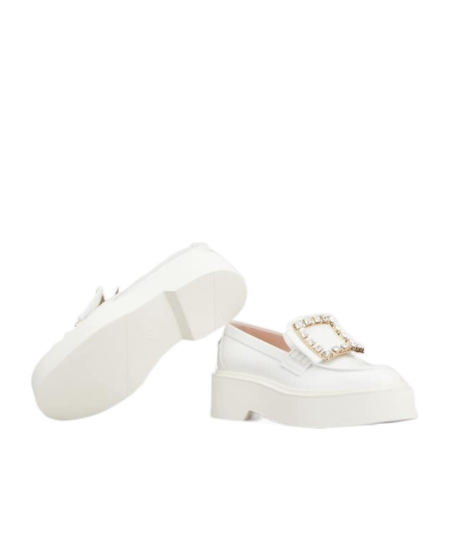 Roger Vivier Viv' Rangers Loafers In White