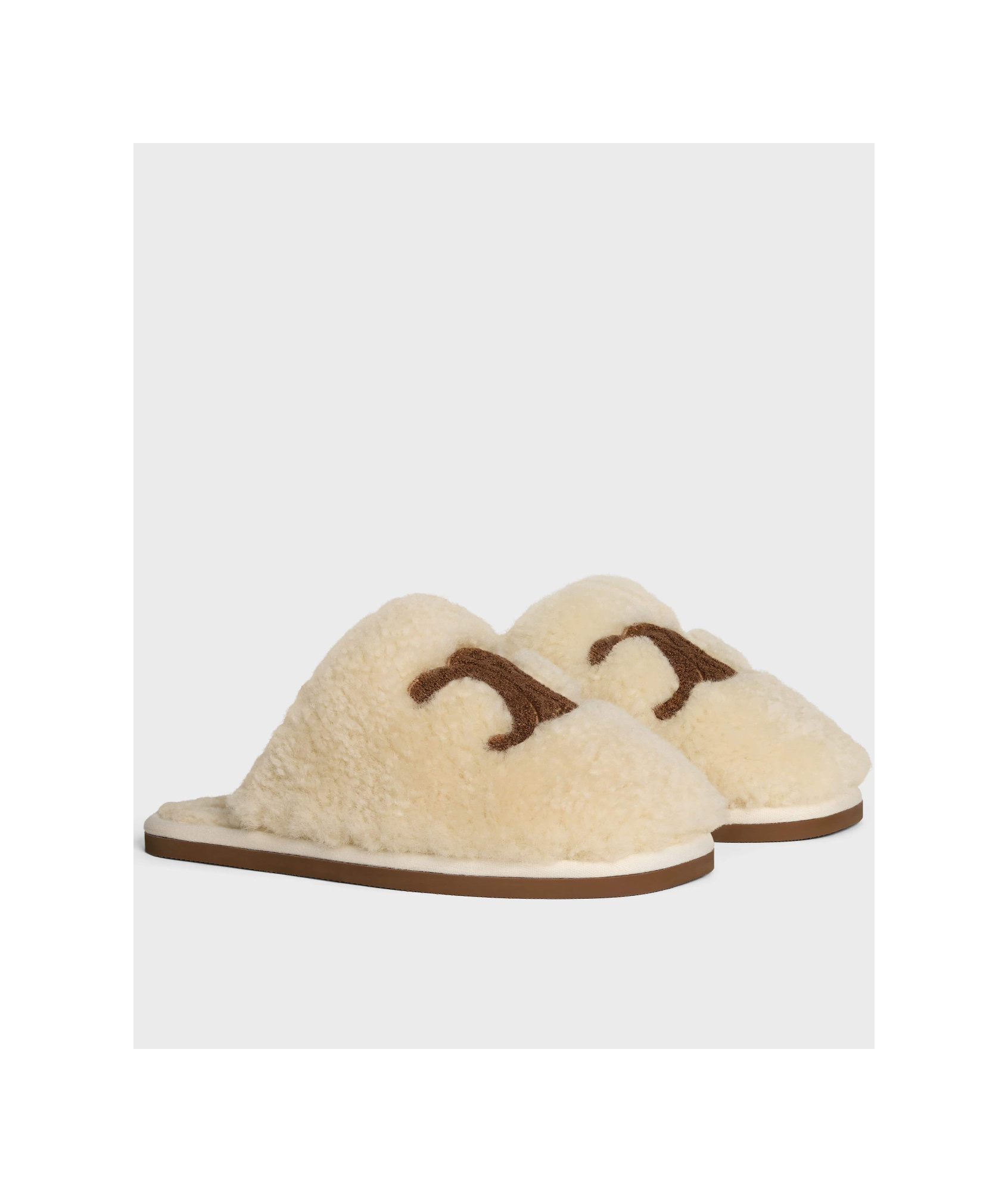Celine Georgia Slippers In Brown