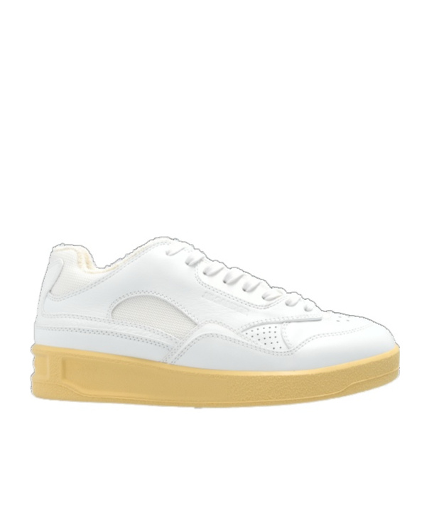 Jil Sander Logo-debossed Panelled Sneakers In White