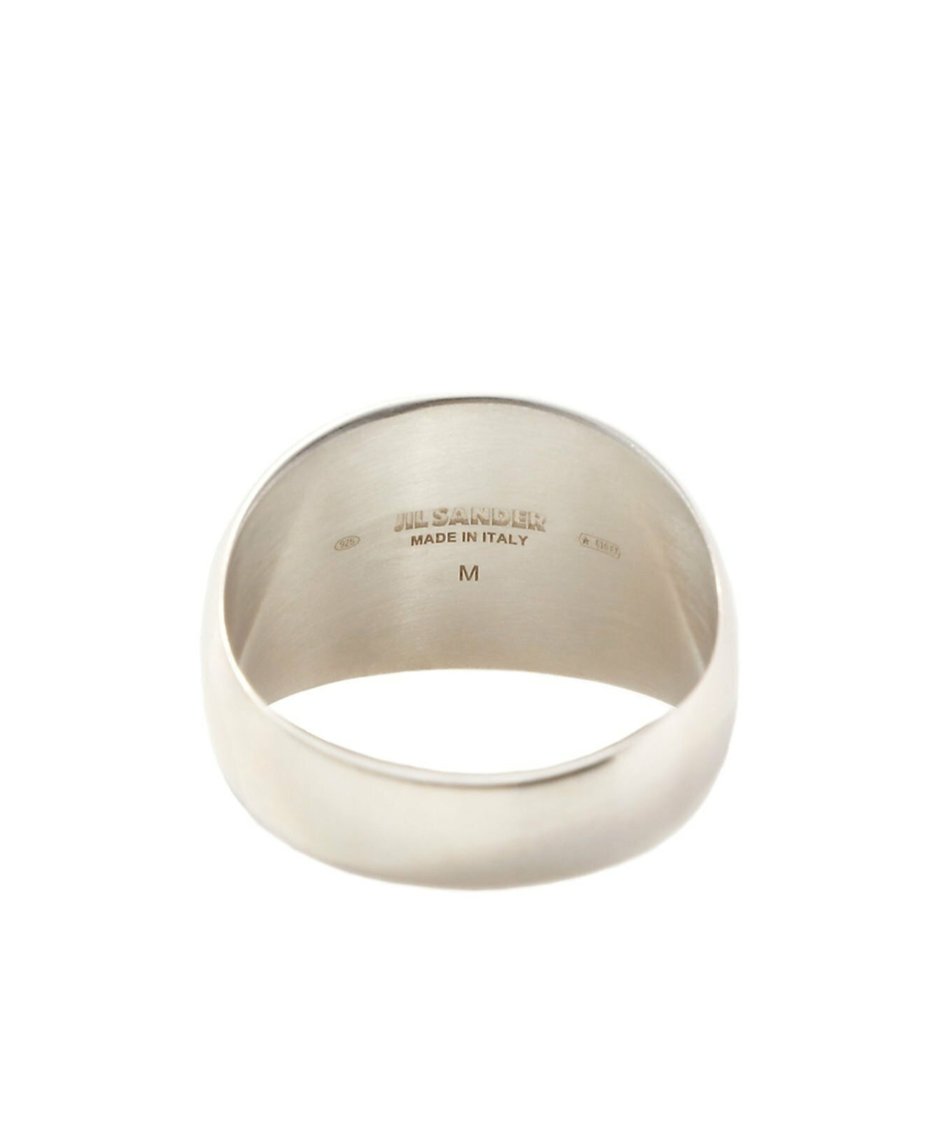 Jil Sander Logo Ring In White