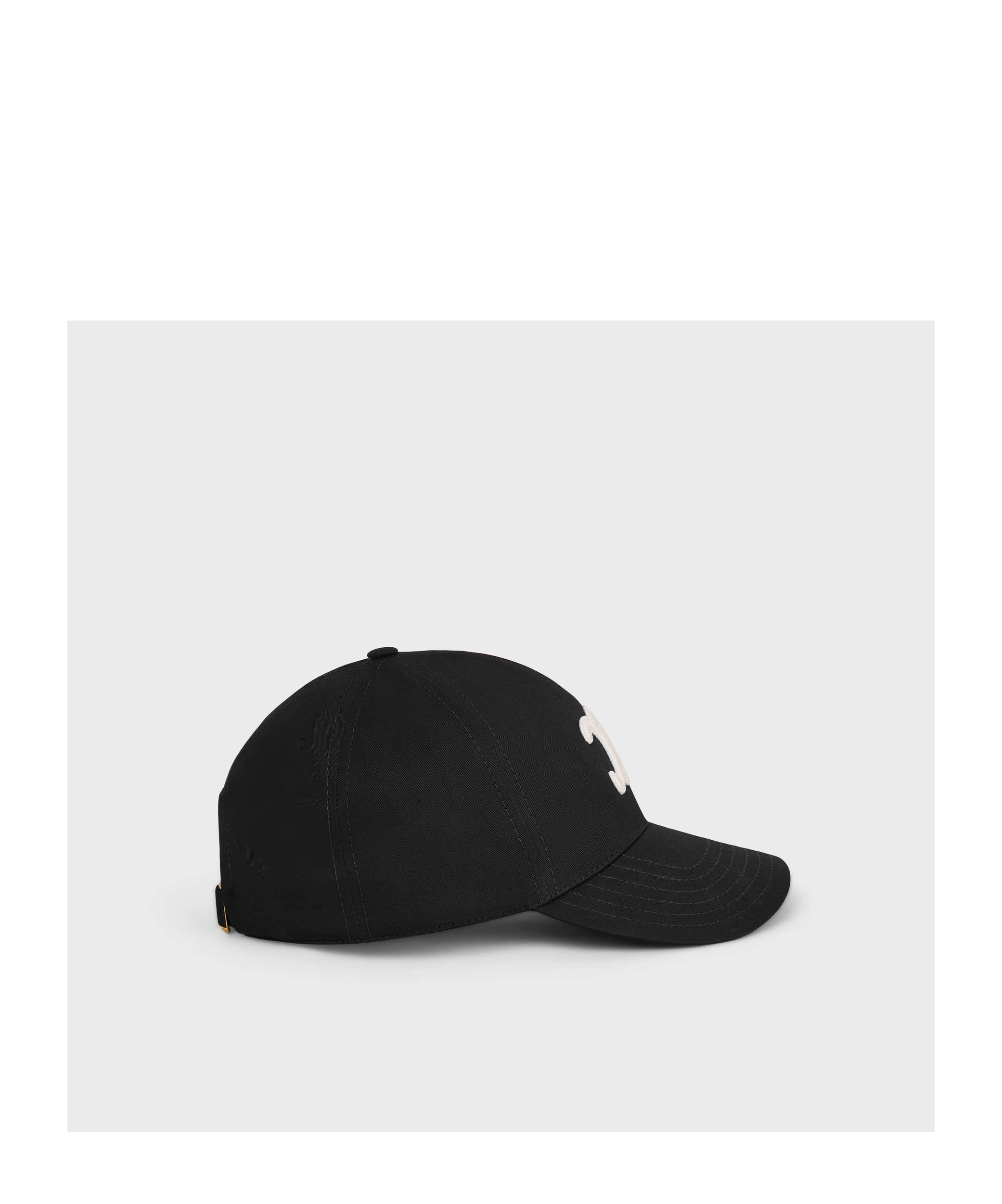 Celine Trimphe Baseball Cap In Black