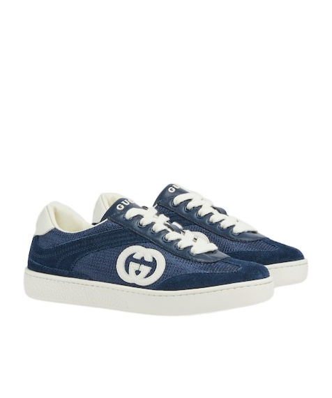 Gucci Interfastening Double-g Sneakers In White