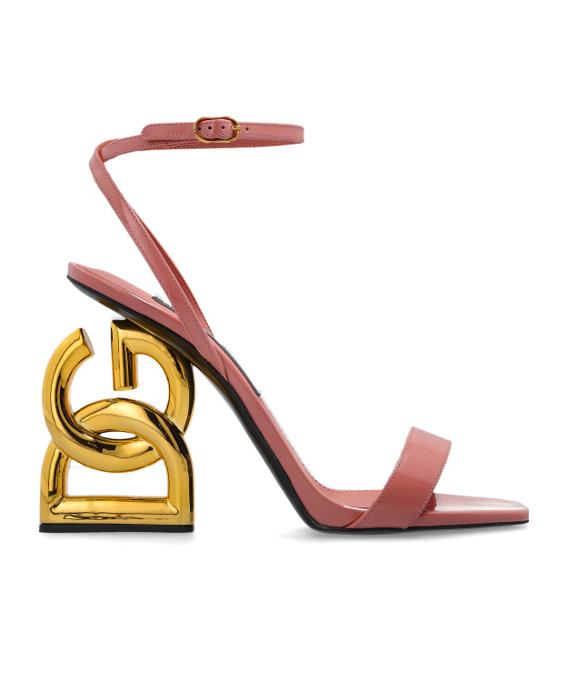 Dolce & Gabbana Keira 105 Patent Leather Sandals In Pink