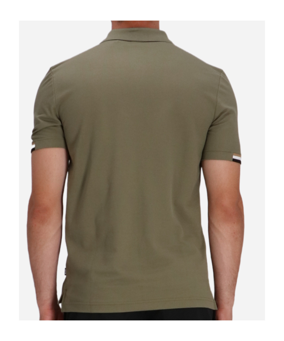 Hugo Boss Boss Parlay 147 Mercerised Polo Green In Green