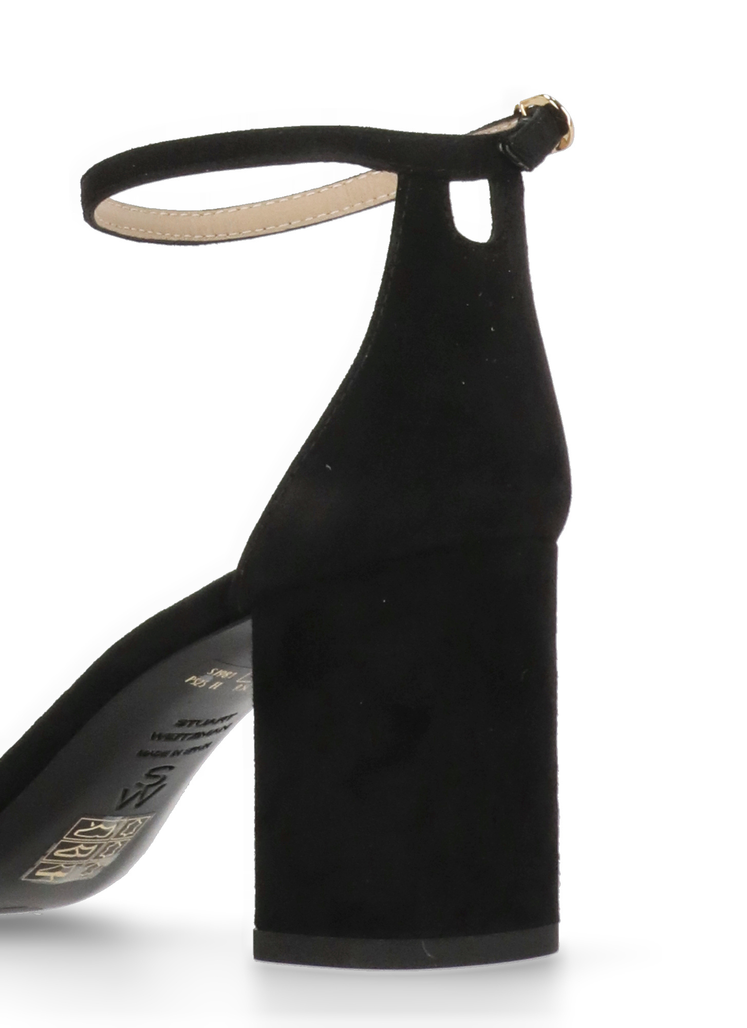 Stuart Weitzman 70mm Ankle-strap Block-heel Sandals In Black