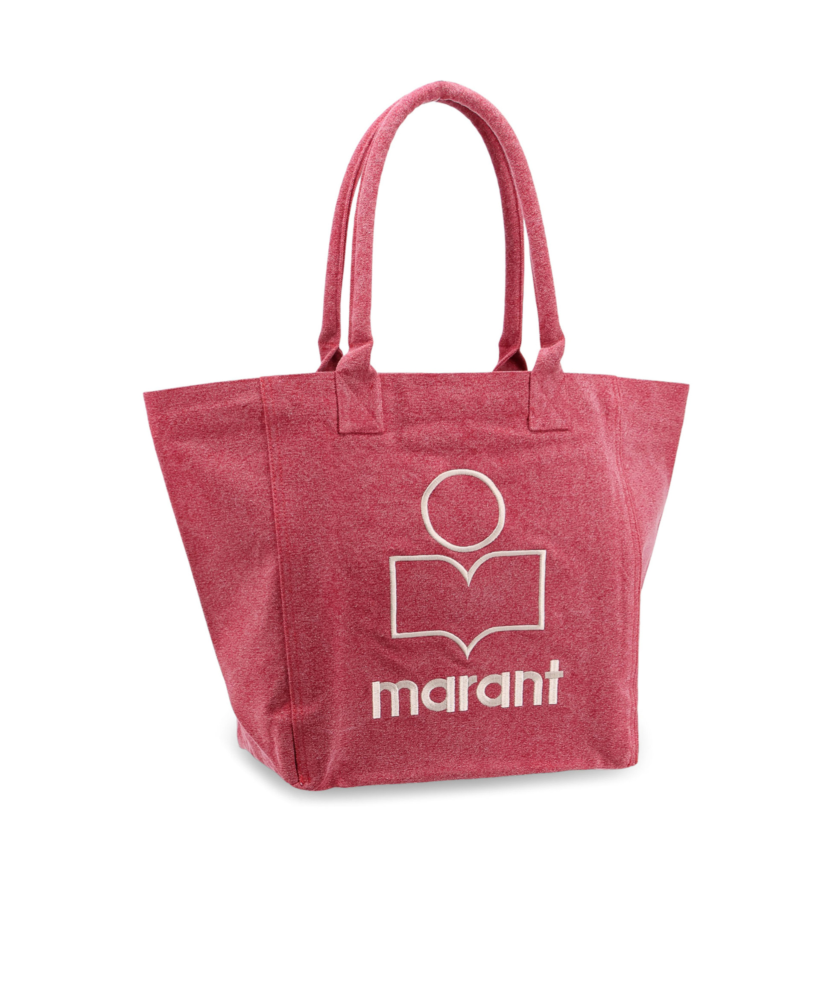 Isabel Marant Yenky Canvas Logo Embroidered Handbag In Pink