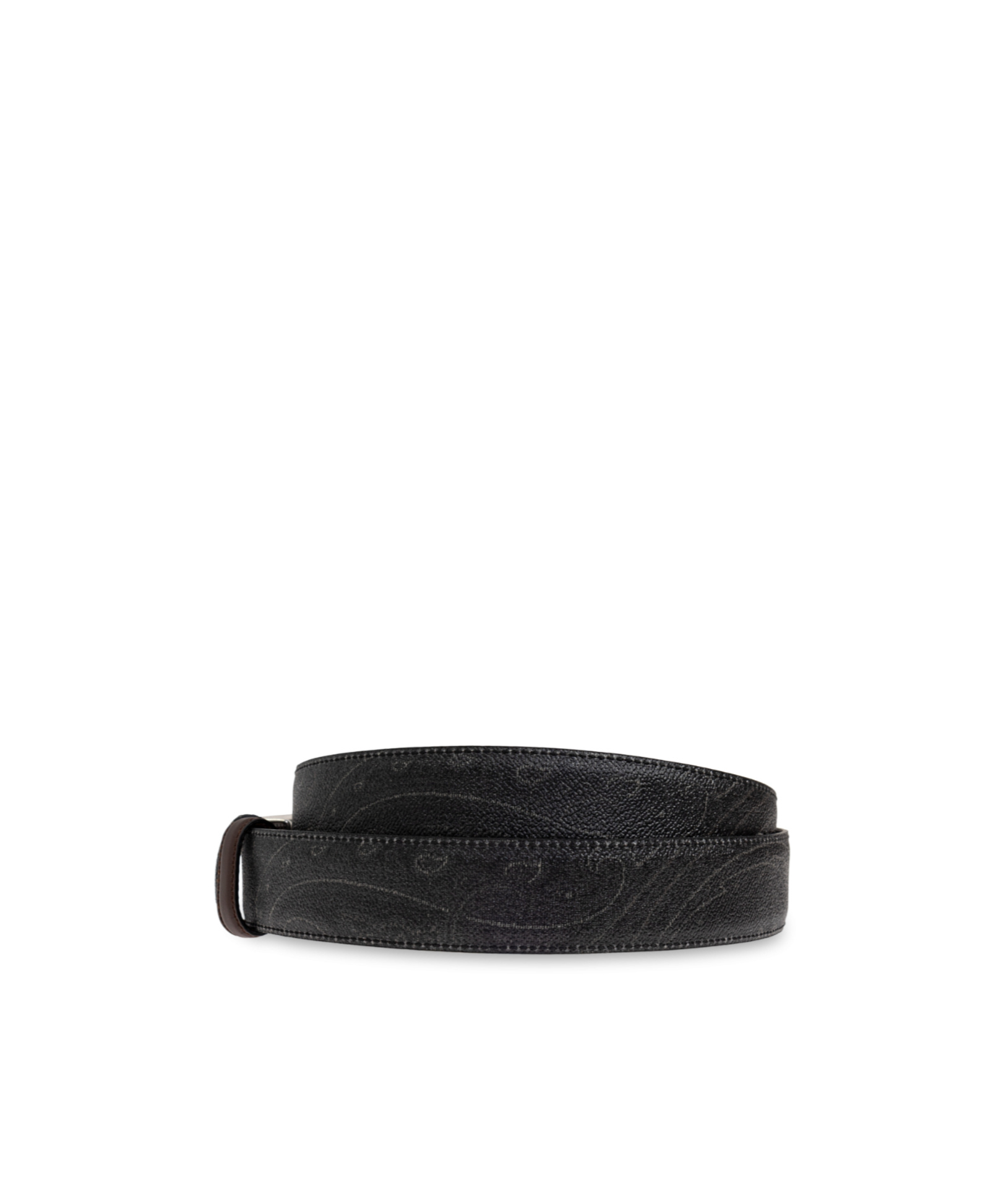 Etro Paisley Printed Buckled Belt In Black