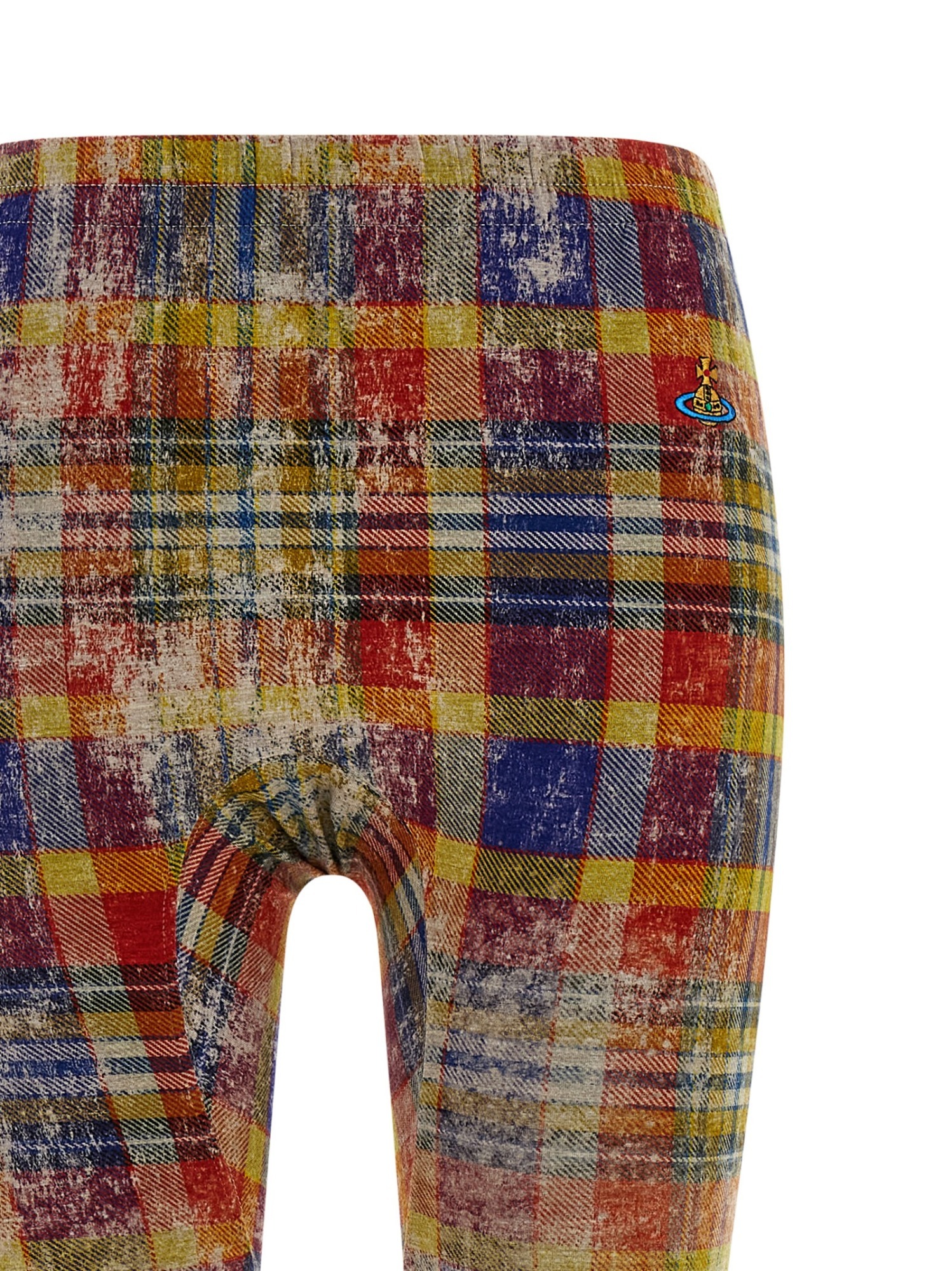 Vivienne Westwood Tartan Leggings Multicolor In Orange