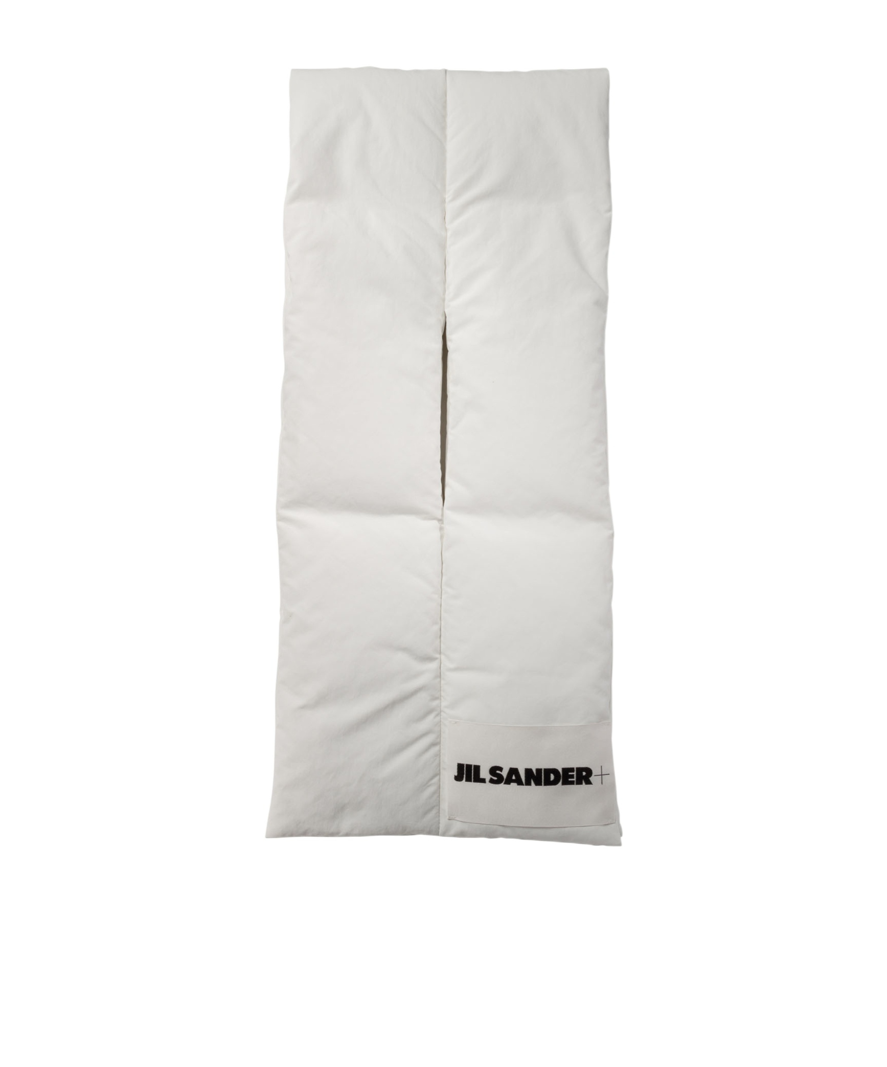 Jil Sander Padded Scarf With Design And Quilted Texture In White