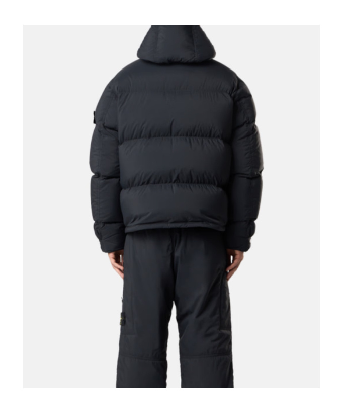 Stone Island Down Parka In Cordura Ripstop Matt Nylon Clothing In Blue