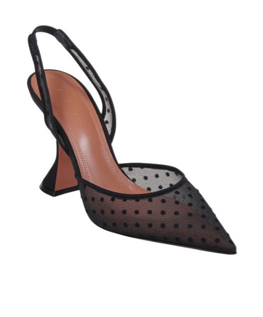 Amina Muaddi Slingback High-heeled Sandals In Black