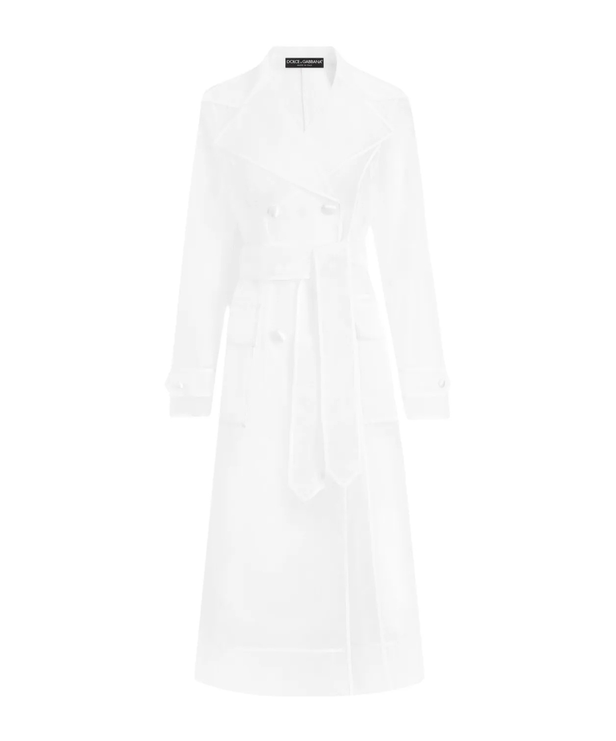 Shop Dolce & Gabbana Double-breasted Trench Coat In White