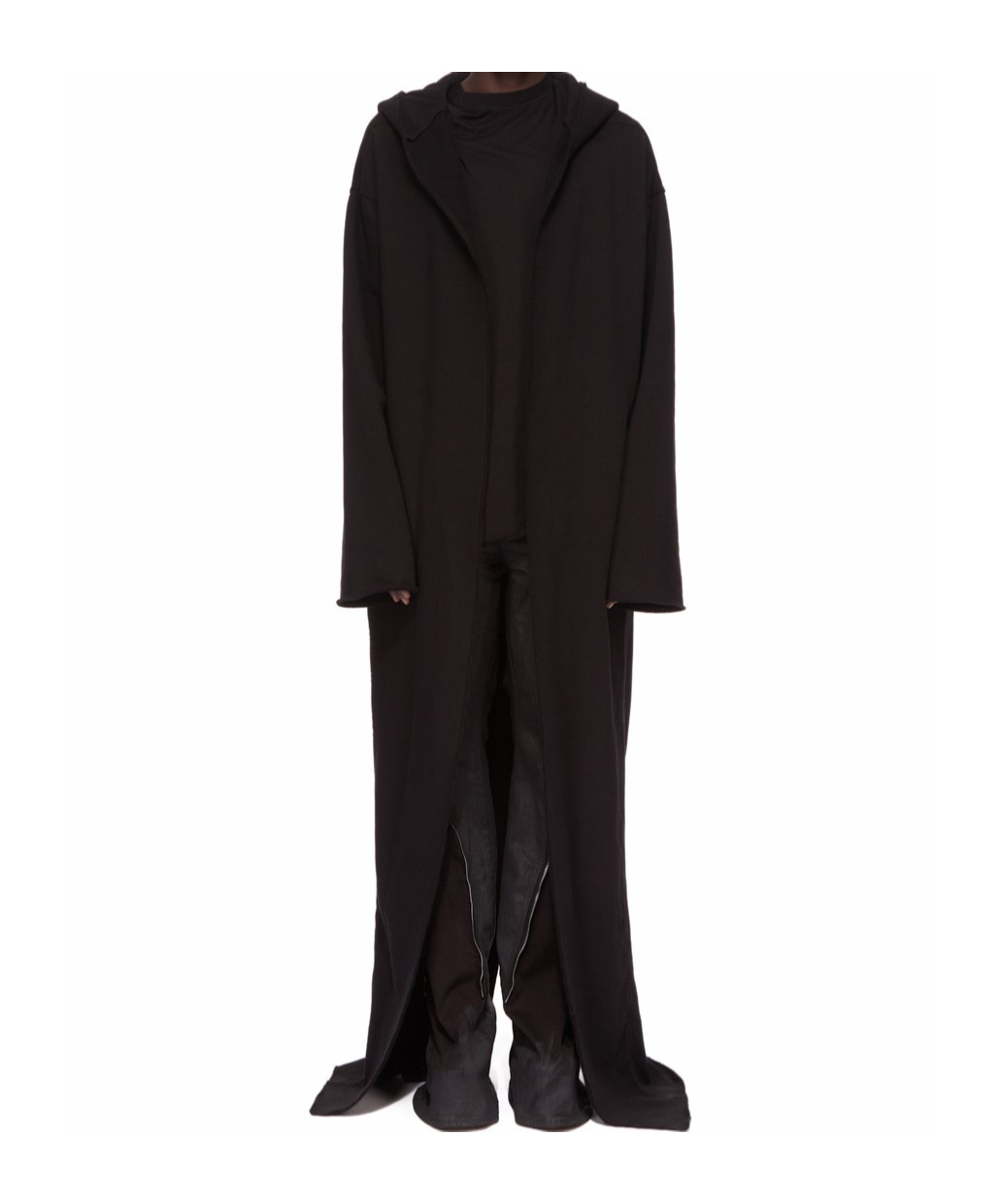 Rick Owens Drkshdw Dragging Coat In Black