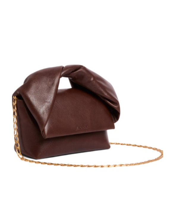 Jw Anderson Twisted-handle Leather Tote Bag In Brown