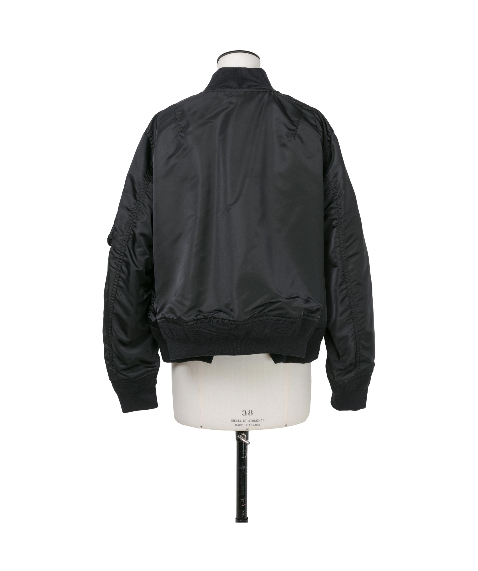 Shop Sacai Twill Bomber Jacket In Black