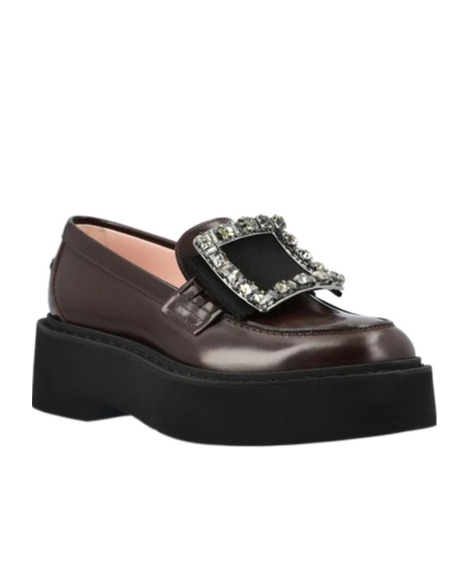 Roger Vivier Viv Rangers High Strass Loafer In Black