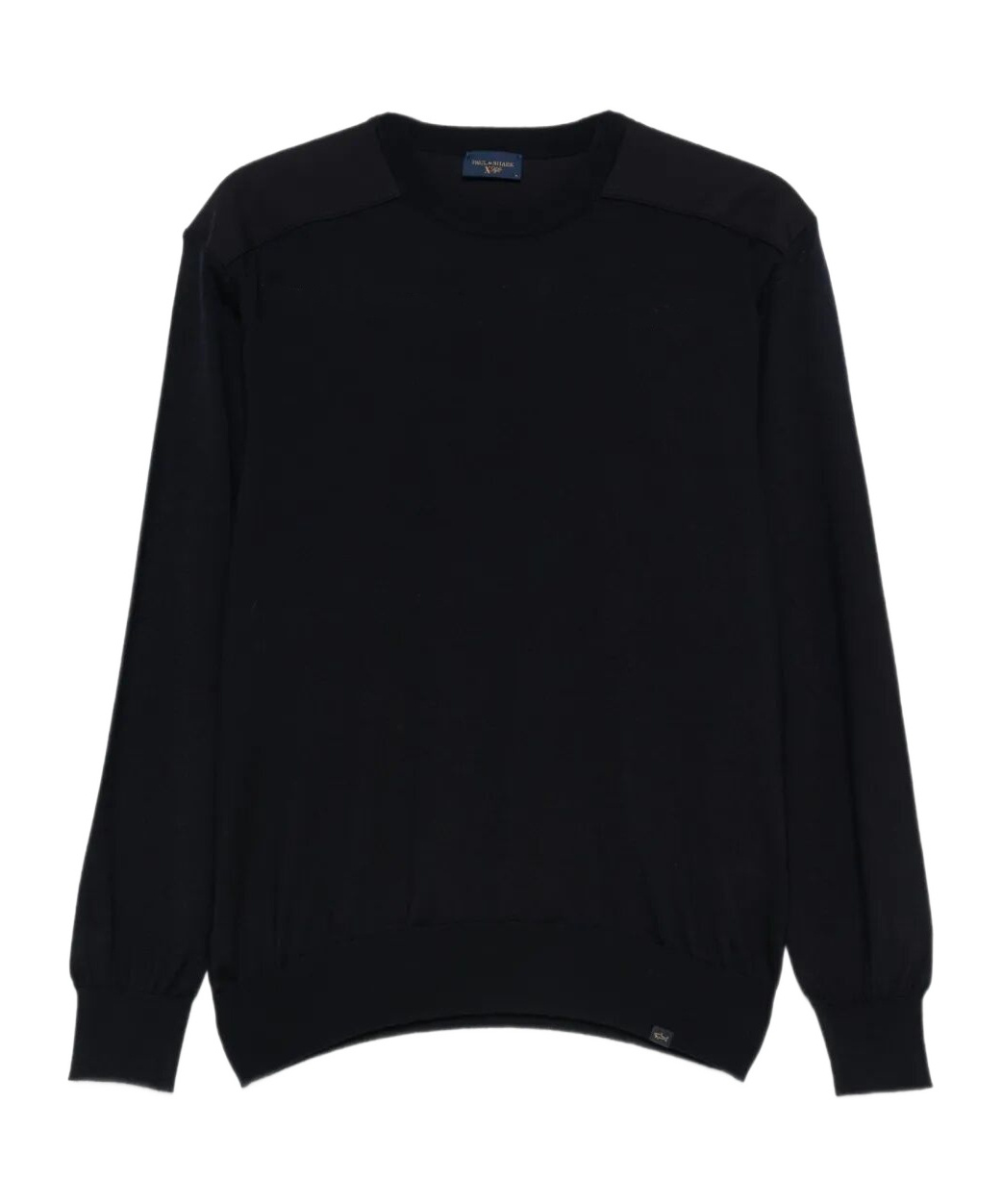 Paul & Shark Crewneck Wool Sweater With Inserts Clothing In Black