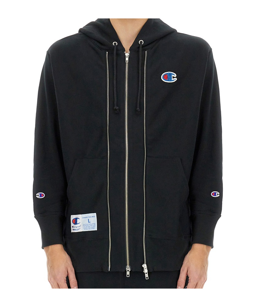 Undercover X Champion Hoodie In Black