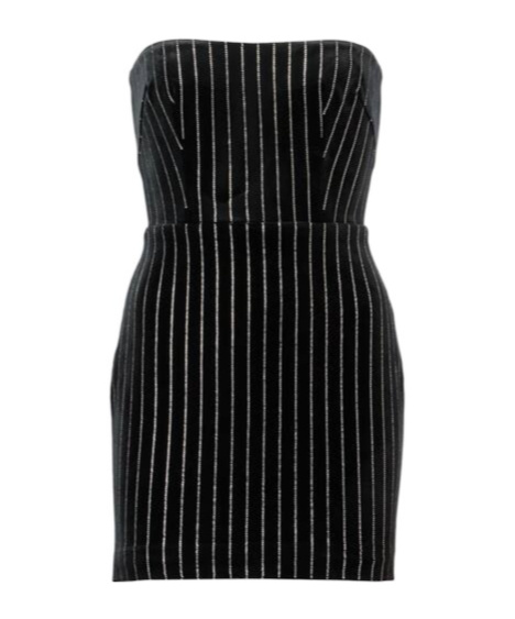 Alex Perry Embellished Strapless Minidress In Black