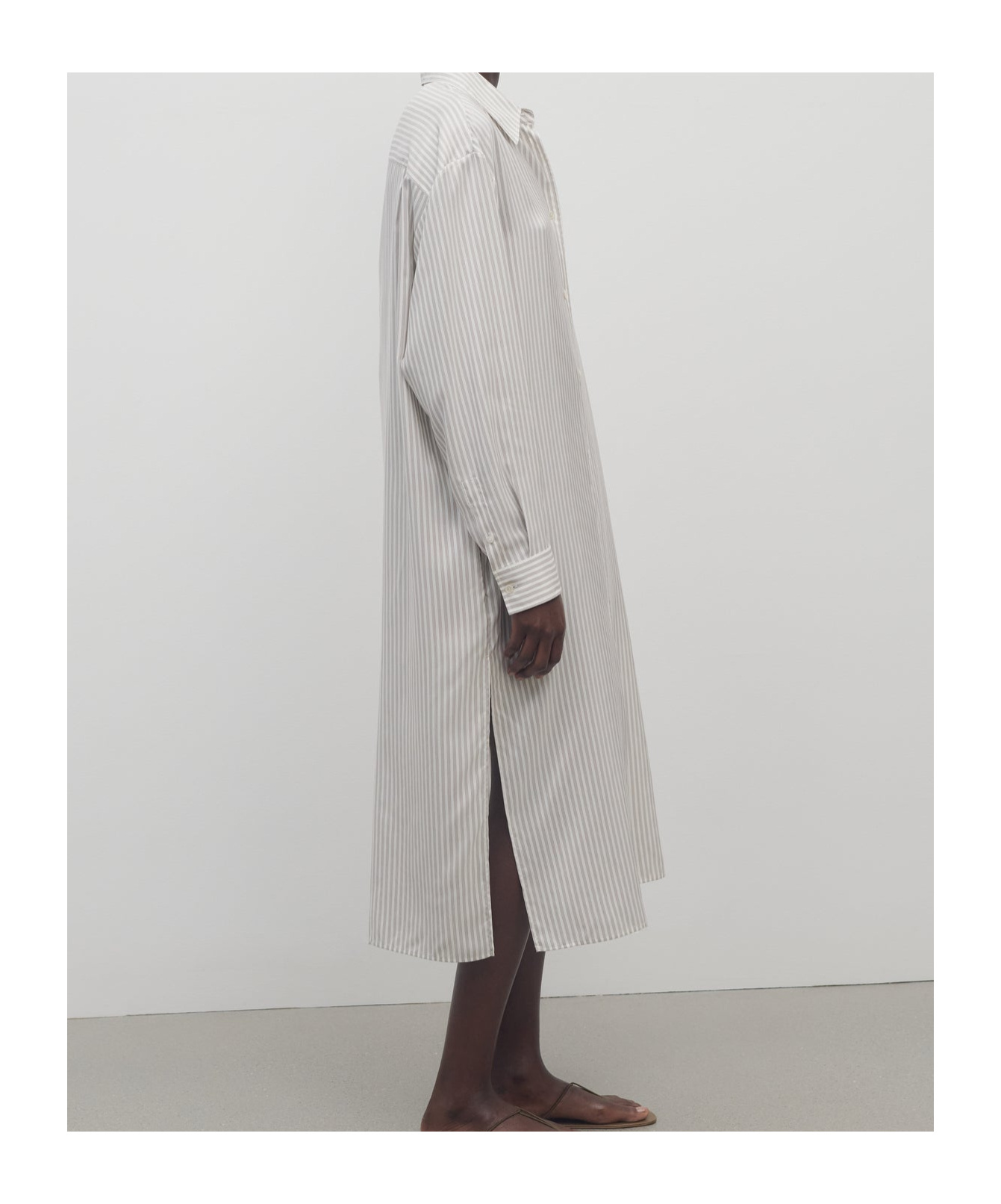 The Row Chihiro Dress In Silk In White