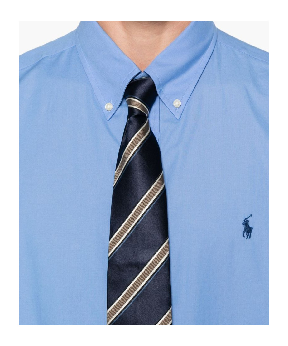 Polo Ralph Lauren Long-sleeve Cotton Shirt In Blue