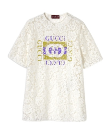 Gucci Floral Lace Top In White