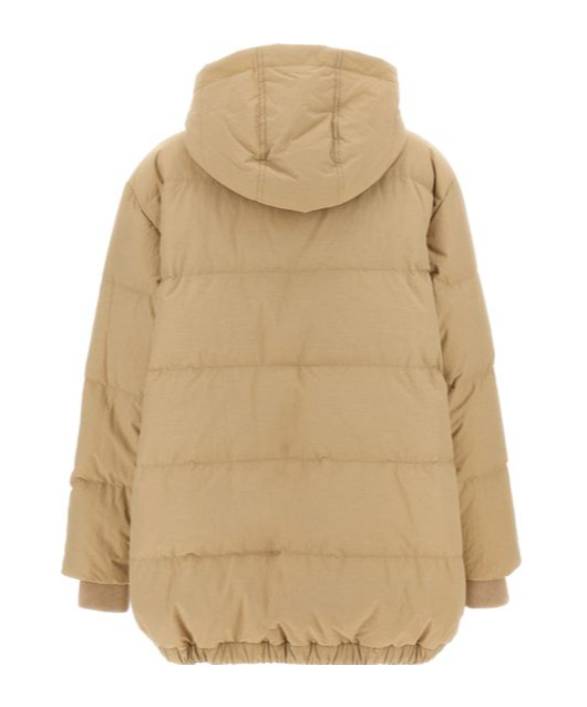 Brunello Cucinelli Nylon Down Jacket Casual Jackets, Parka In Nude