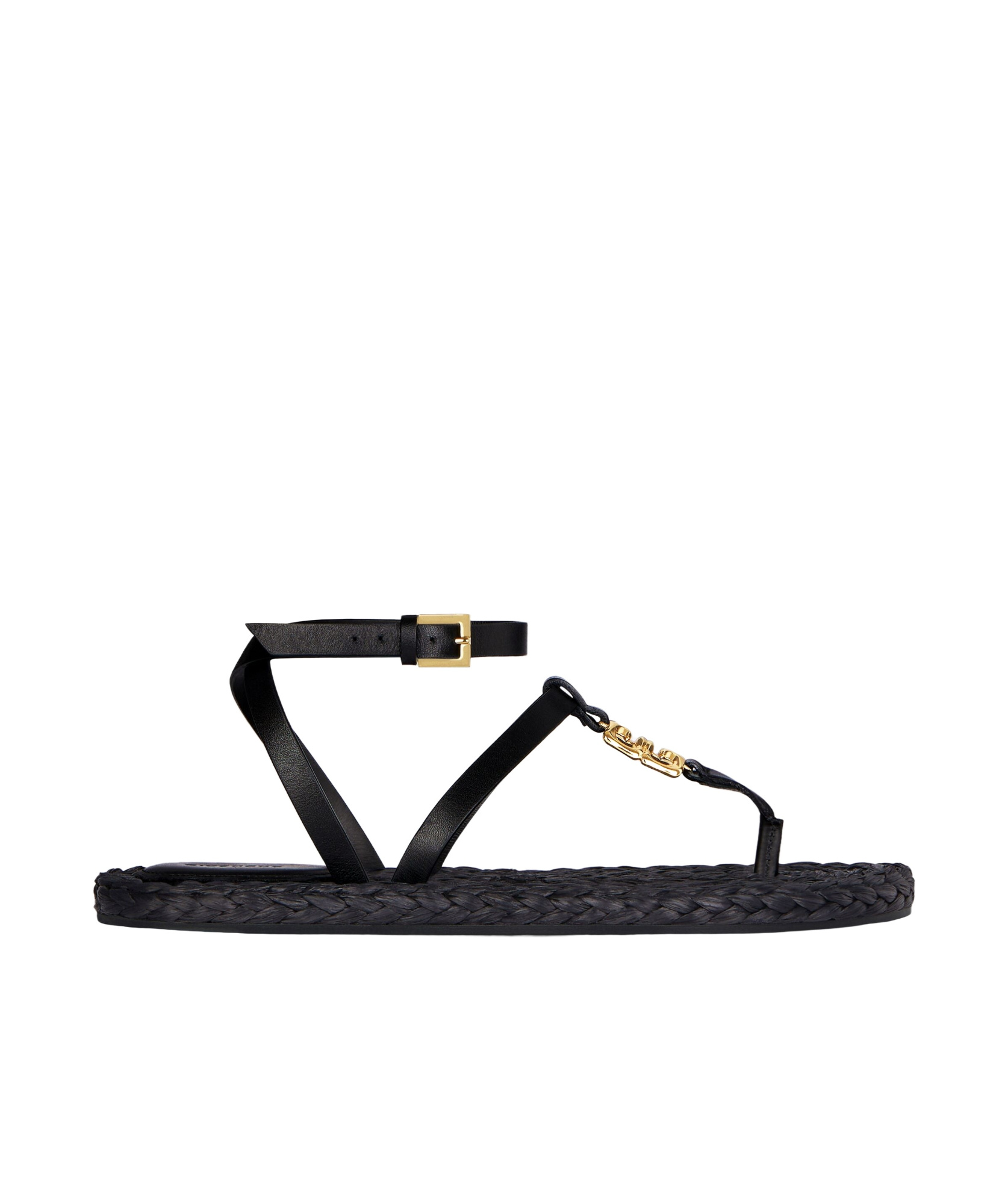 Givenchy 4g Liquid Thong Sandals In Black