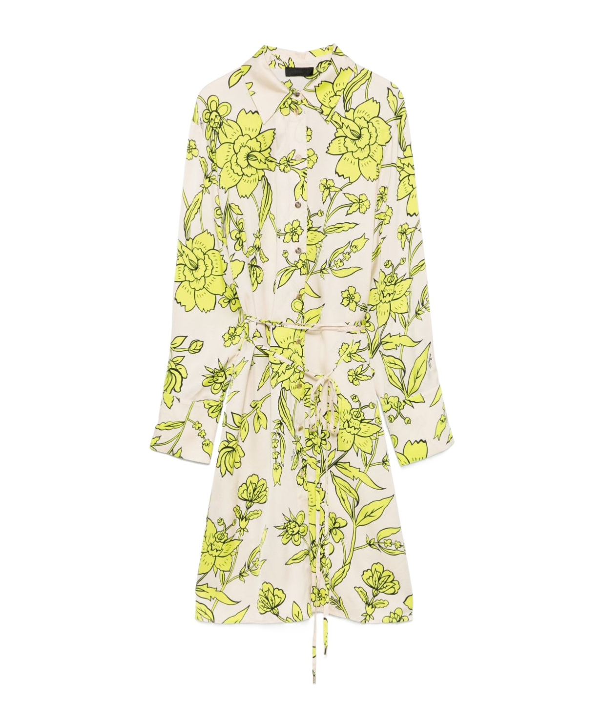 Liu •jo Liu Jo Floral Wrap Dress With Adjustable Waist In White