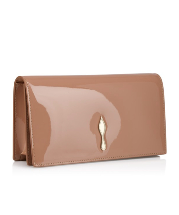 Christian Louboutin Bettina Patent Leather Clutch Bag In Pink