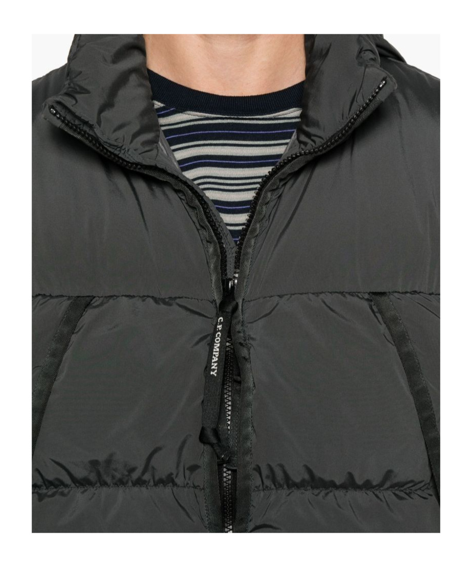 C.p. Company Nycra Quilted Puffer Jacket With High Collar In Gray