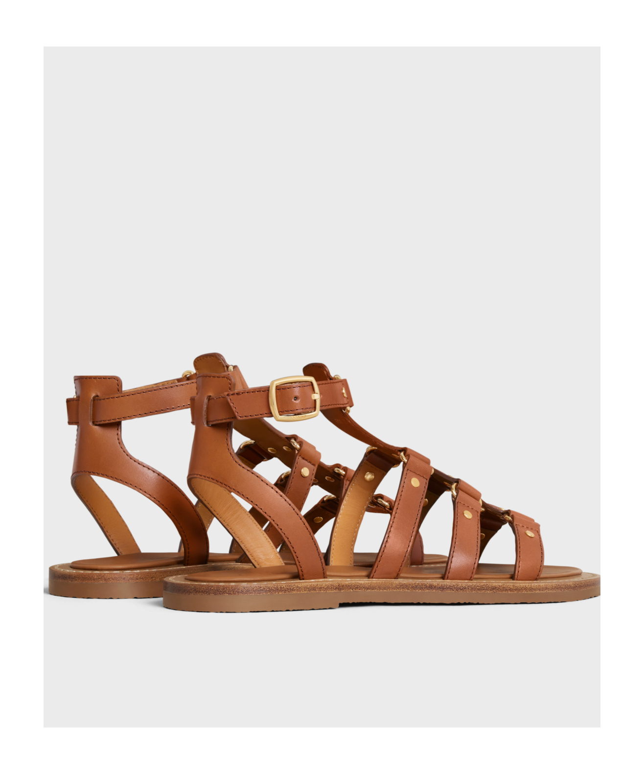 CELINE CELINE LYMPIA GLADIATOR SANDAL IN CALFSKIN 